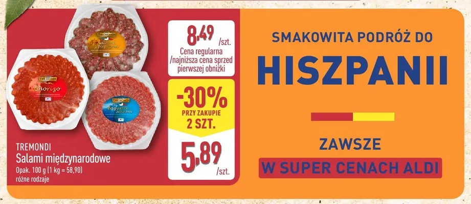 Salami międzynarodowe promocja w Aldi