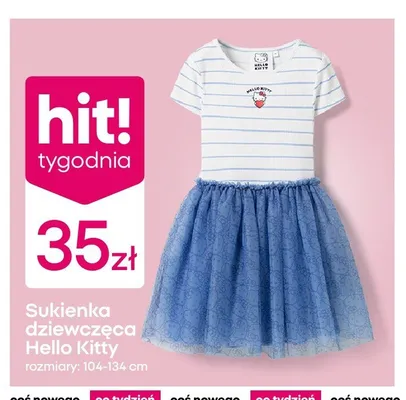 Sukienka dziewczęca Hello Kitty promocja w Pepco