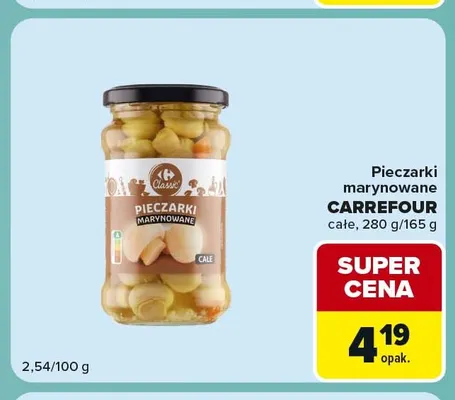 Pieczarki marynowane całe Carrefour promocja w Carrefour Express