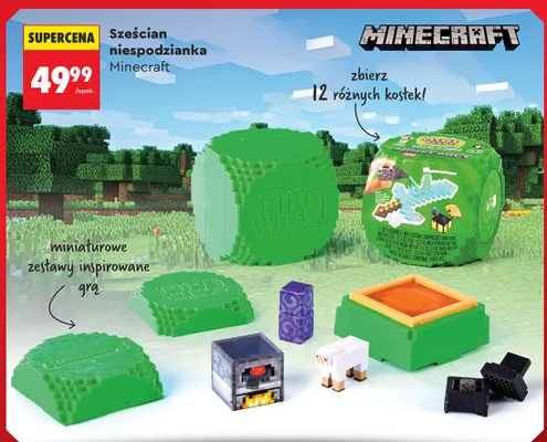 Sześcian niespodzianka Minecraft promocja w Biedronka