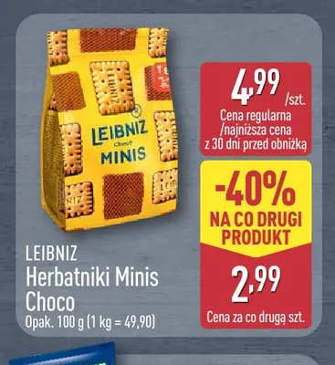 Herbatniki Minis Choco Leibniz promocja w Aldi