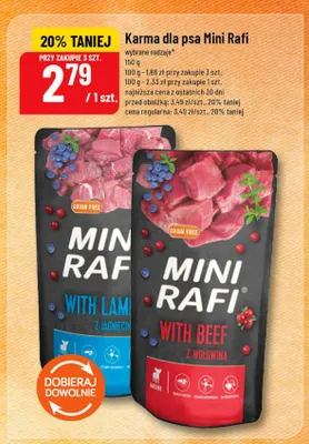 Karma dla psa Mini Rafi z wołowiną promocja w POLOmarket