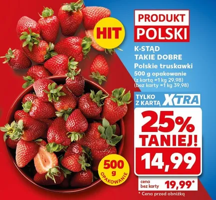 Truskawki polskie promocja w Kaufland