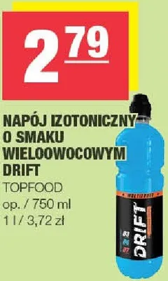 Napój izotoniczny o smaku wieloowocowym Drift promocja w SPAR