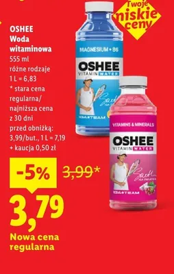 Woda witaminowa Oshee promocja w Lidl