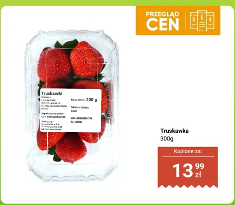 Truskawka 300 g promocja w Dino