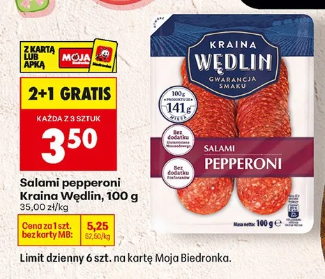 Salami pepperoni promocja w Biedronka