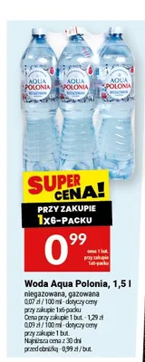 Woda gazowana Aqua Polonia promocja w Twój Market