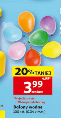 Balony wodne promocja w Auchan