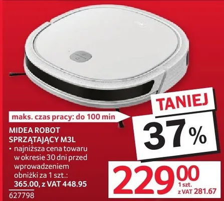 Robot sprzątający MIDEA M3L promocja w Selgros