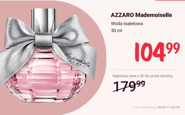 Woda toaletowa Mademoiselle promocja w Rossmann