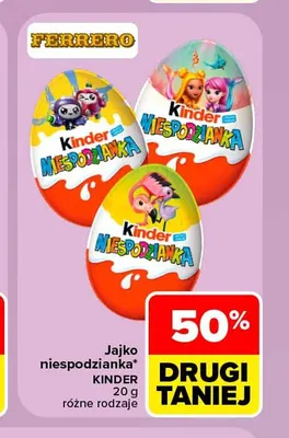 Jajko niespodzianka Kinder promocja w Carrefour