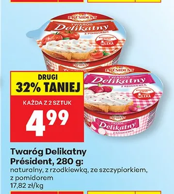 Twaróg Delikatny z pomidorem promocja w Biedronka
