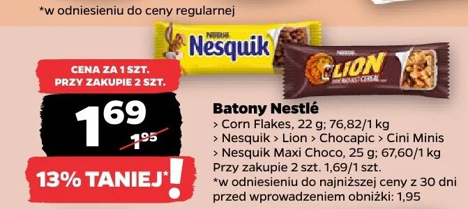 Baton Nestlé Corn Flakes promocja w Netto