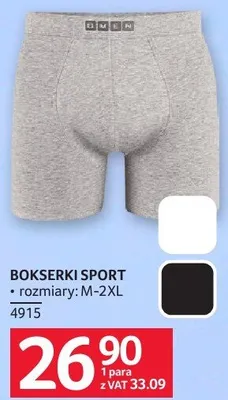Bokserki sport, rozmiary M-2XL promocja w Selgros
