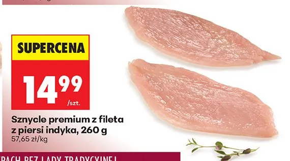 Sznycle premium z fileta z piersi indyka promocja w Biedronka