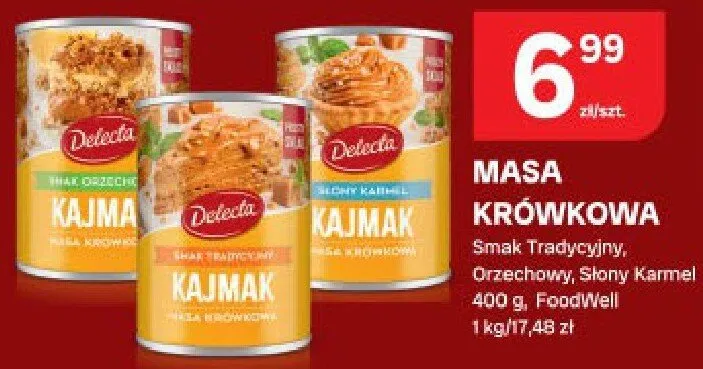Masa krówkowa smak tradycyjny, orzechowy, słony karmel promocja w Chorten