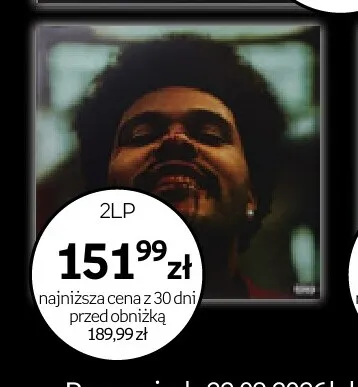 Płyta winylowa The Weeknd After Hours 2LP promocja w Empik