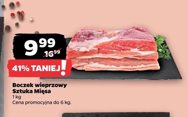 Boczek wieprzowy Sztuka Mięsa promocja w Netto