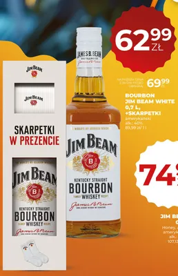 Zestaw bourbon Jim Beam White + skarpetki promocja w Duży Ben