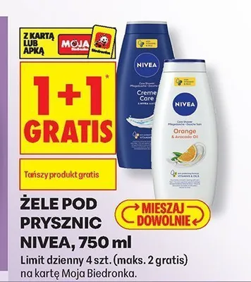 Żel pod prysznic Nivea Creme Care promocja w Biedronka