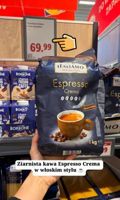 Kawa ziarnista Italiamo Espresso Crema promocja w Lidl