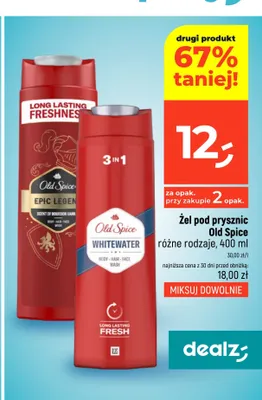 Żel pod prysznic Old Spice promocja w Dealz