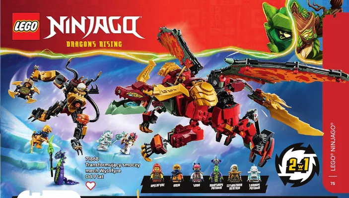 Klocki LEGO Ninjago 71868 Transformujący smoczy mech Wyldfyre promocja w LEGO