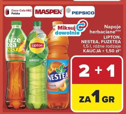 Napój herbaciany FuzeTea promocja w Carrefour Market