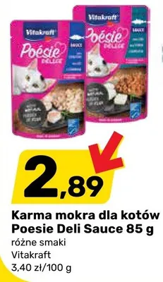 Karma mokra dla kotów Poesie Deli Sauce 85g promocja w Bricomarche