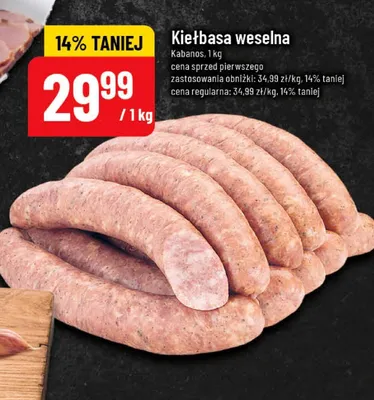 Kiełbasa weselna Kabanos promocja w POLOmarket