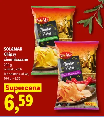 Chipsy ziemniaczane o smaku chili Sol & Mar promocja w Lidl
