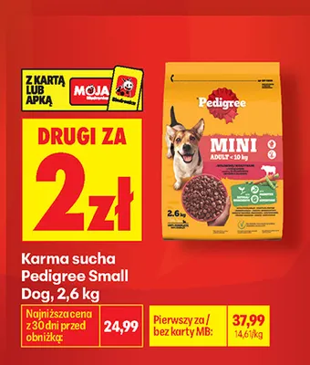 Karma sucha Pedigree Small Dog promocja w Biedronka