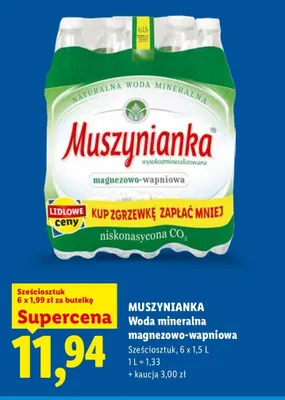 Woda mineralna Muszynianka magnezowo-wapniowa 6-pak promocja w Lidl