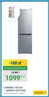 Lodówka Vivax 152 cm - system Low Frost promocja w ERLI