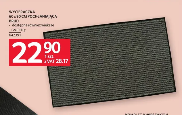 Wycieraczka 60x90 cm pochłaniająca brud promocja w Selgros