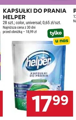 Kapsułki do prania Helper color promocja w Stokrotka