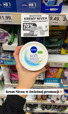 Krem intensywnie nawilżający Nivea Soft promocja w Dino
