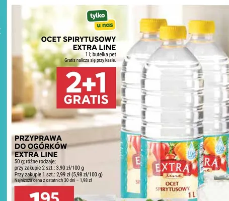 Ocet spirytusowy Extra Line promocja w Stokrotka