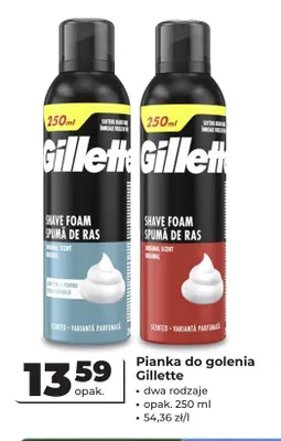 Pianka do golenia Gillette Original promocja w Odido