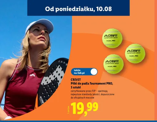 Piłki do padla Crivit Tournament PRO promocja w Lidl