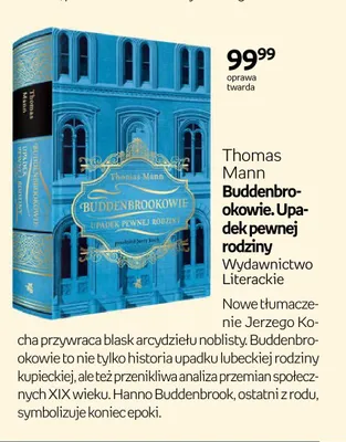 Książka Buddenbrookowie. Upadek pewnej rodziny Thomas Mann promocja w Empik