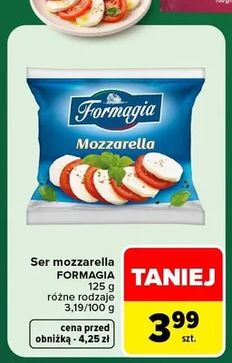 Ser mozzarella Formagia promocja w Carrefour
