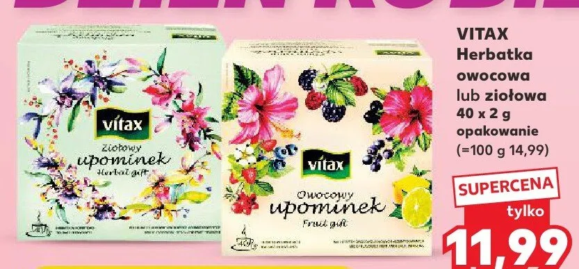 Herbatka owocowa lub ziołowa promocja w Kaufland