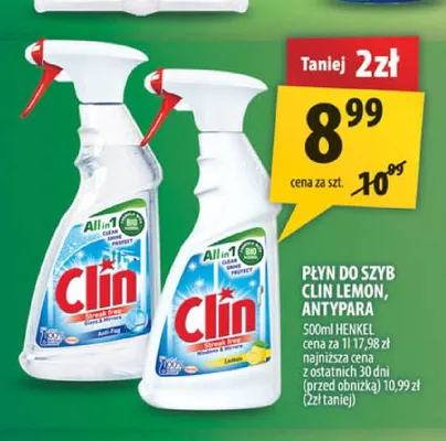 Płyn do szyb Clin Lemon promocja w Arhelan