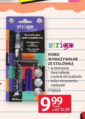 Pióro wymazywalne ze stalówką Strigo promocja w Selgros