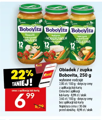 Obiadek BoboVita warzywa w potrawce z cielęciną promocja w Twój Market