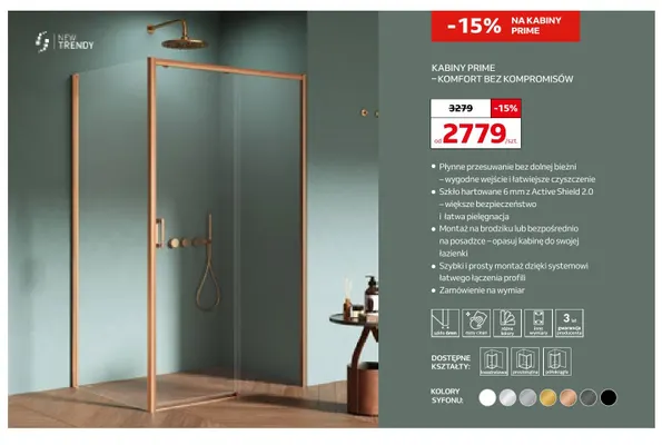 Kabina Prime New Trendy promocja w Komfort