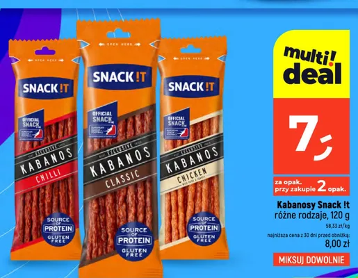 Kabanosy Chilli Snack!t promocja w Dealz