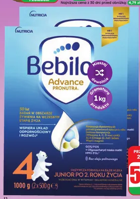 Mleko Bebilon Advance 4 promocja w Dino